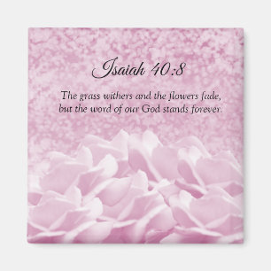 Roze roze script Verse Isaiah Magneet
