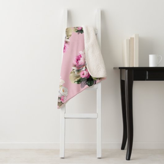 Roze Roze Sherpa Deken (In situ)