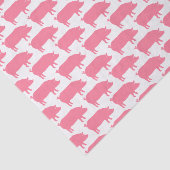 Roze roze Silhouettes Patroon Tissuepapier (Detail)