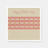 Roze Roze Sinaasappel Taupe Elegant Servet (Voorkant)