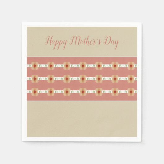 Roze Roze Sinaasappel Taupe Elegant Servet (Voorkant)