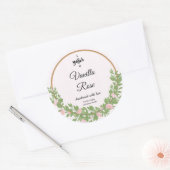 Roze Roze Sjabloon Kandle Etiket (Envelop)