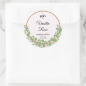 Roze Roze Sjabloon Kandle Etiket (Tas)