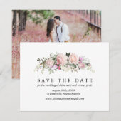 Roze roze sparen de Kaart van de Datum met de Acht (Voorkant / Achterkant)