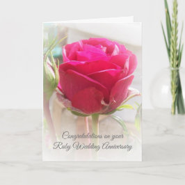 Roze roze speciaal gepersonaliseerd Jubileum voor  Kaart