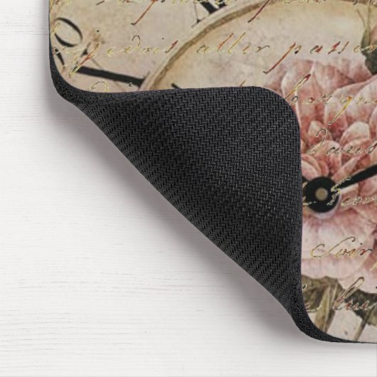  roze roze steampunk bruiloft muismat (Hoek)