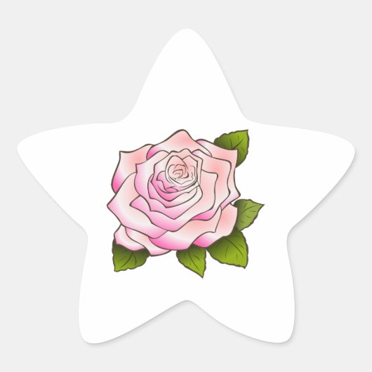  roze roze Sticker (Voorkant)