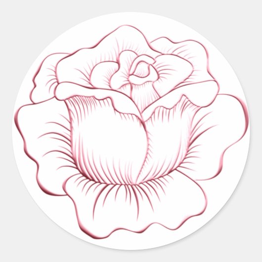 Roze Roze Sticker en Envelope SealA (Voorkant)