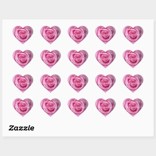 Roze roze Stickers Romantisch Roos Weddenschappen (Vel)