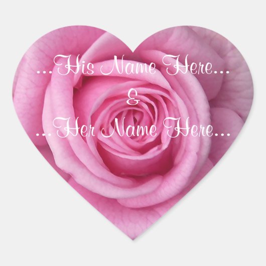 Roze roze Stickers Romantisch Roos Weddenschappen (Voorkant)