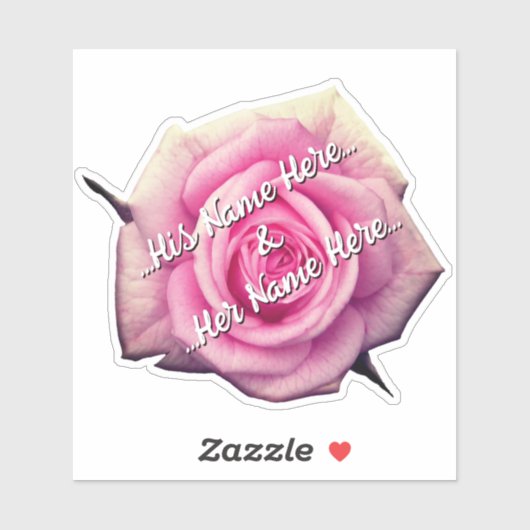 Roze roze Stickers Romantisch Roos Weddenschappen (Vel)