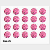 Roze roze Stickers voor enveloppen (Vel)