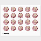 Roze roze Stickers voor enveloppen (Vel)