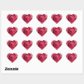Roze roze Stickers voor hartvorm (Vel)