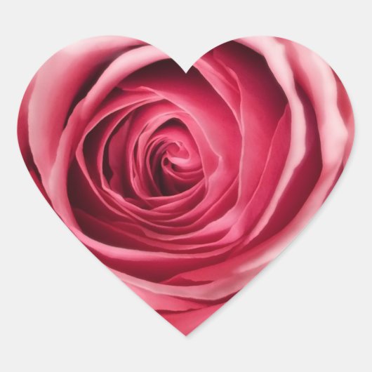 Roze roze Stickers voor hartvorm (Voorkant)