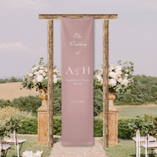 Roze Roze Stof Bruiloft Welkom Banner