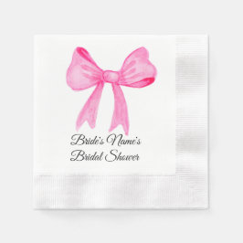 Roze Roze Strik Bruiloft Feest Uitnodiging Servet