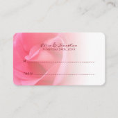 Roze roze tafelescorte plaatskaartje (Voorkant)