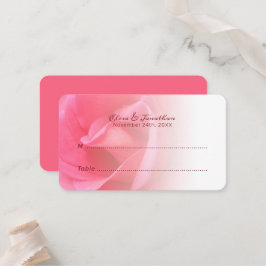 Roze roze tafelescorte plaatskaartje