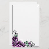 Roze roze Tattoo Valentijn Briefpapier (Voorkant / Achterkant)