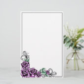 Roze roze Tattoo Valentijn Briefpapier (Staand voorkant)