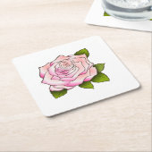 roze roze tekening kartonnen onderzetters (Schuin)