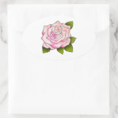  Roze Roze Tekening Ovaal Sticker (Tas)