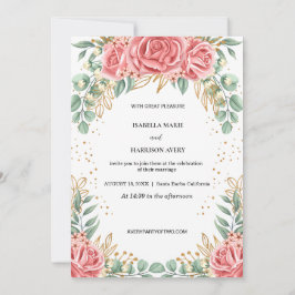 Roze Roze Trouw Minimalistisch save the date Kaart