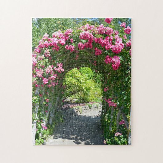 Roze roze tuin legpuzzel (Verticaal)