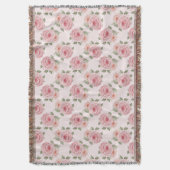  roze roze tuinkraan Drow Blanket Deken (Voorkant Verticaal)