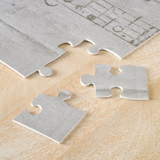  Roze Roze & Typografie Ephemera Legpuzzel (Zijkant)