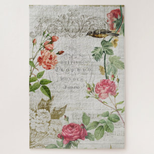 Roze Roze & Typografie Ephemera Legpuzzel