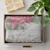  Roze Roze & Typografie Ephemera Ontkoppeling Tissuepapier (Geschenk)