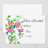 Roze Roze Uitnodigingen (Voorkant / Achterkant)