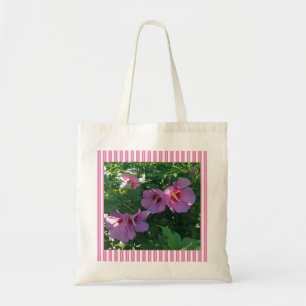 roze roze van Sharon Foto Striped Canvas tas