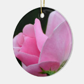 Roze roze ventilator keramisch ornament (Links)