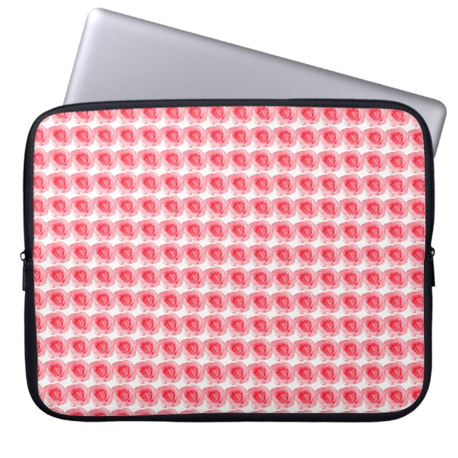 Roze roze ventilator laptop sleeve (Voorkant)