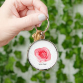 Roze roze ventilator sleutelhanger (Hand)