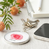 Roze roze ventilator sleutelhanger (Zijkant)