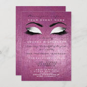 Roze Roze Verf Witte Mint Glitter 16e bruids Kaart (Voorkant / Achterkant)