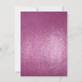 Roze Roze Verf Witte Mint Glitter 16e bruids Kaart (Achterkant)