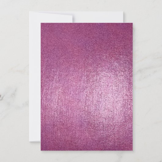 Roze Roze Verf Witte Mint Glitter 16e bruids Kaart (Achterkant)