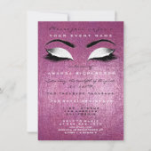 Roze Roze Verf Witte Mint Glitter 16e bruids Kaart (Voorkant)