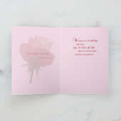 Roze Roze Verjaardagskaart Kaart (Binnen)