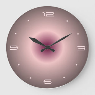 Roze Roze Verlichte Ontwerp> Ronde Wandklokken