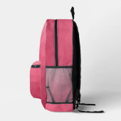Roze roze verloop geometrisch mesh patroon bedrukte rugzak (Rechts)