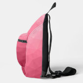 Roze roze verloop geometrisch mesh patroon sling bag (Rechts)