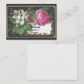 Roze Roze Victoriaans Handelskaart Visitekaartje (Voorkant / Achterkant)