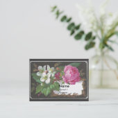 Roze Roze Victoriaans Handelskaart Visitekaartje (Staand voorkant)