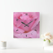 Roze, roze, vierkante muur klok (Huis)